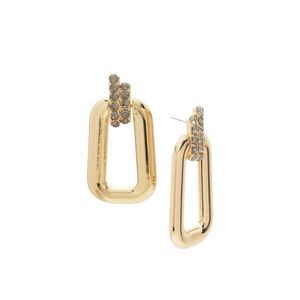 INC International Concepts Pave Oval Link Drop Earrings